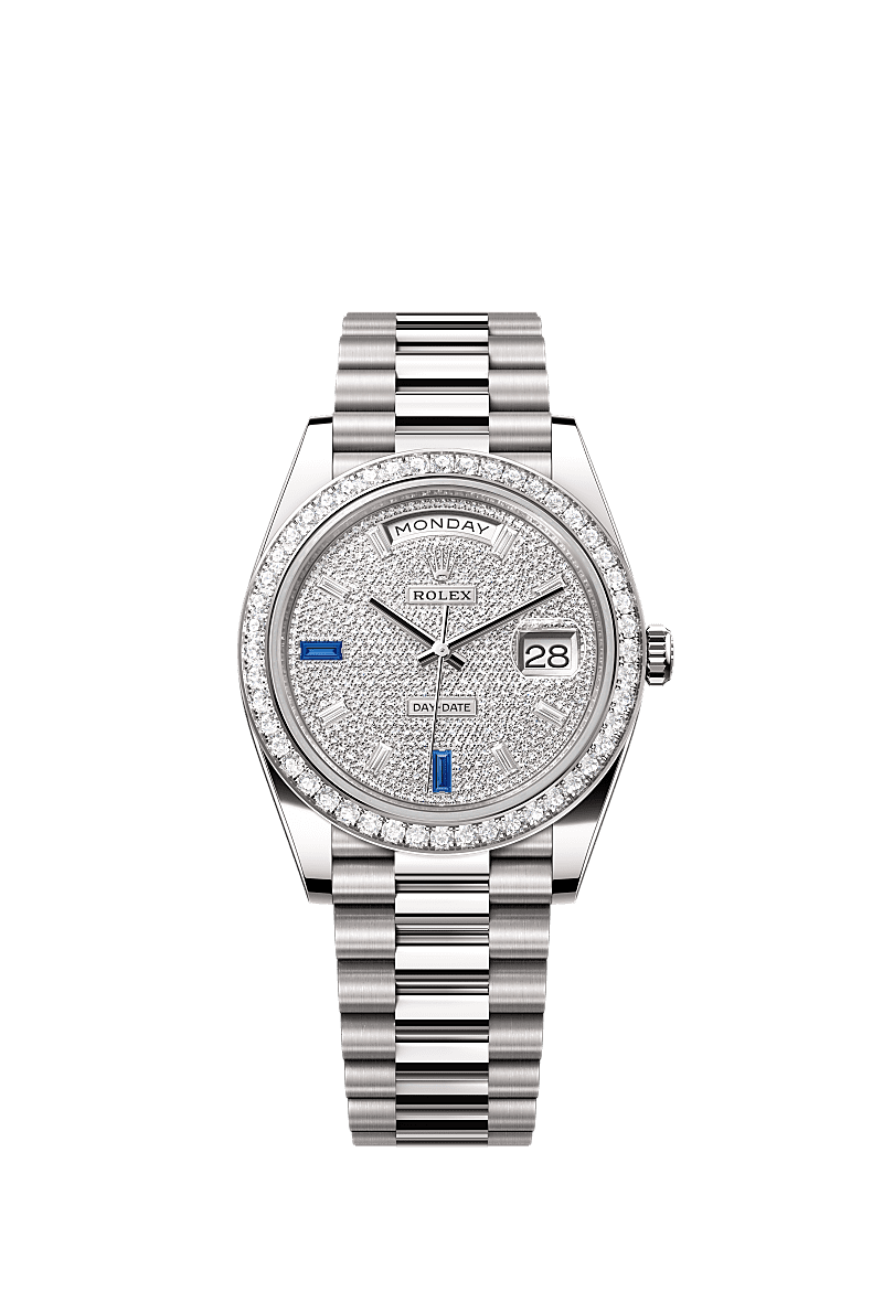 Rolex Day Date 40 watch 18 ct white gold m228349rbr 0036