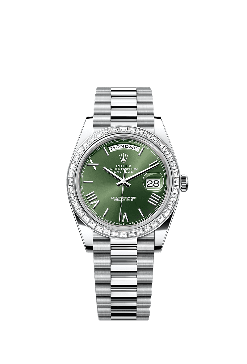 Rolex day date green shop