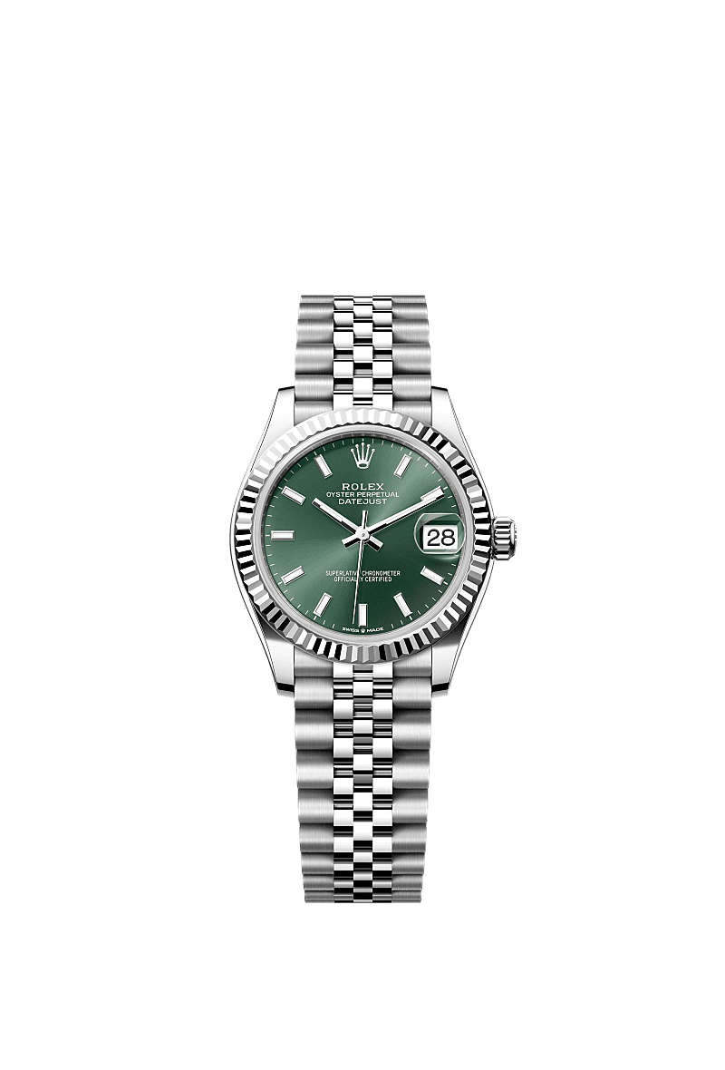 Rolex oyster perpetual datejust green roman numerals 2025
