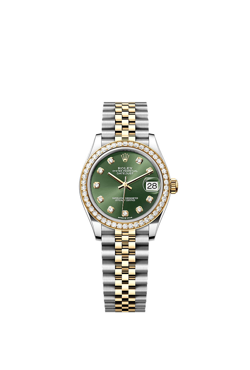 Rolex oyster perpetual datejust green face online