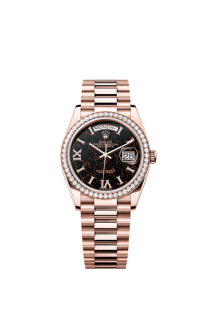 Rolex Day-Date 36 watch: 18 ct Everose gold - m128345rbr-0044