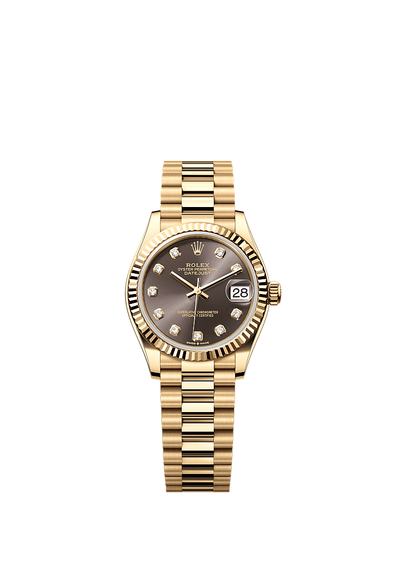 ロレックス デイトジャスト 31 ウォッチ：18 ct イエローゴールド - m278278-0036