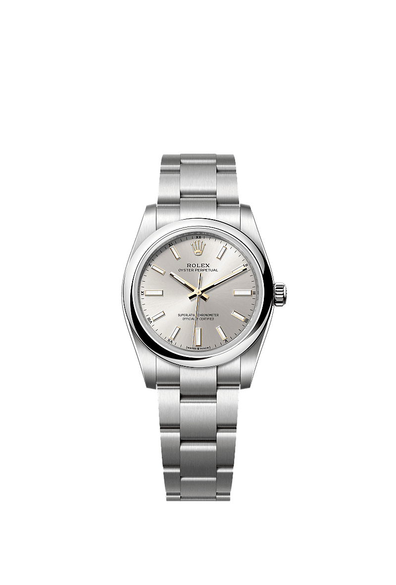 休日限定 Rolex m124200-0001 - Oystersteel watch: 34 Perpetual Oyster アクセサリー