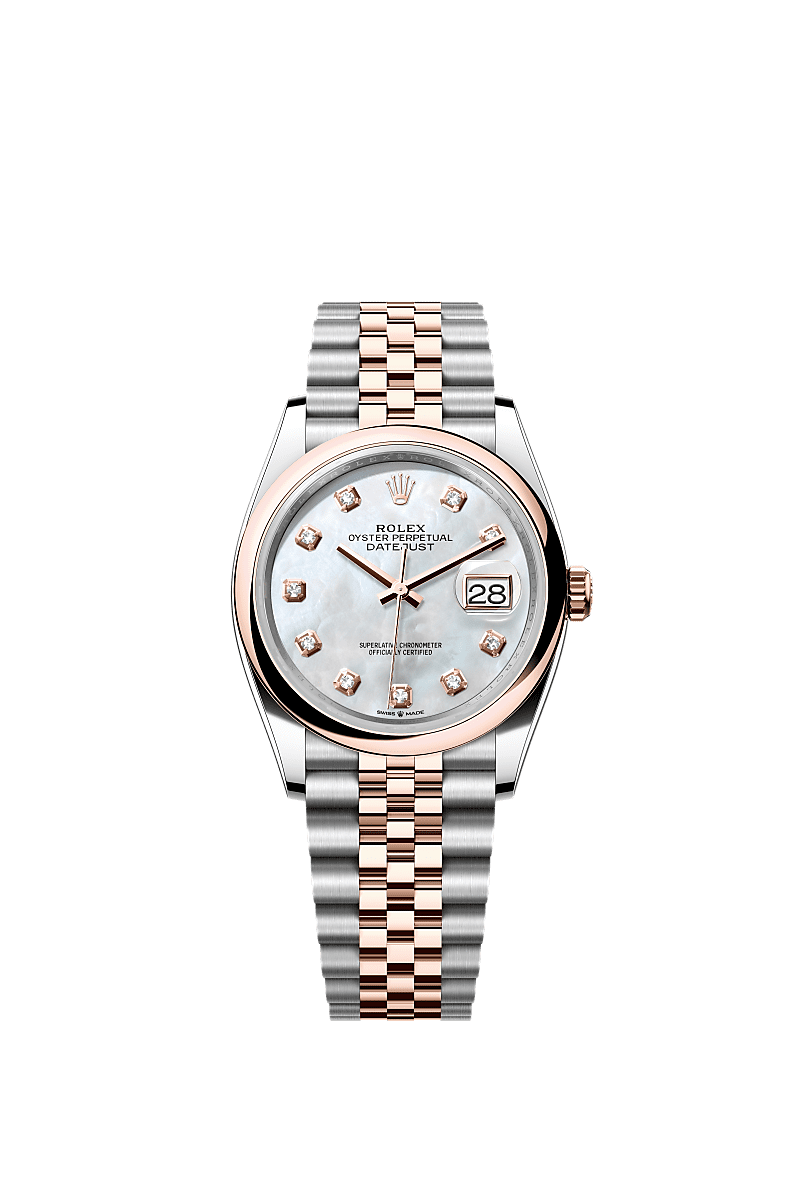 Rolex Datejust 36 watch: Oystersteel and Everose gold