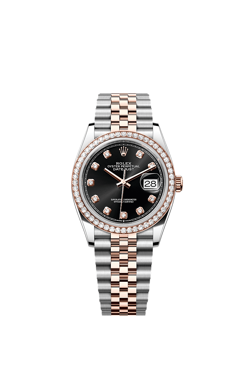 Rolex Datejust 36 watch: Oystersteel and Everose gold