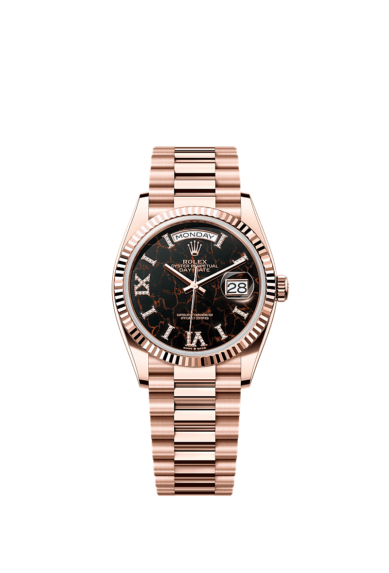 Rolex Day-Date 36 watch: 18 ct Everose gold - m128235-0041