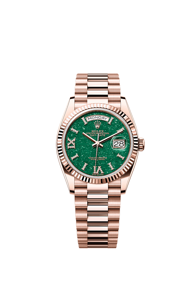 価格は安く 18 watch: 36 Day-Date Rolex ct m128235-0068 - gold Everose 時計